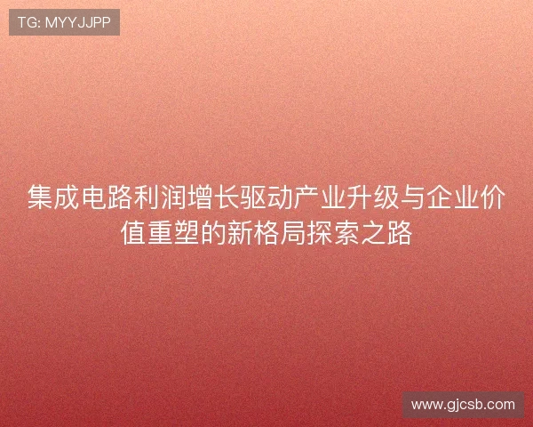 集成电路利润增长驱动产业升级与企业价值重塑的新格局探索之路
